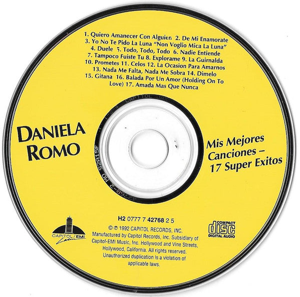 Daniela Romo : Nuestras Mejores Canciones • 17 Super Exitos (CD, Comp)