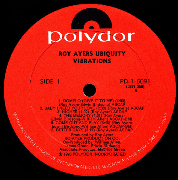 Roy Ayers Ubiquity : Vibrations (LP, Album, All)