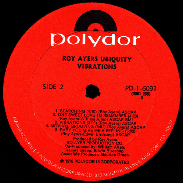 Roy Ayers Ubiquity : Vibrations (LP, Album, All)