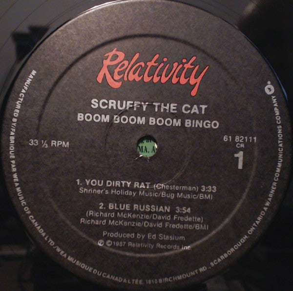 Scruffy The Cat : Boom Boom Boom Bingo (12", EP)