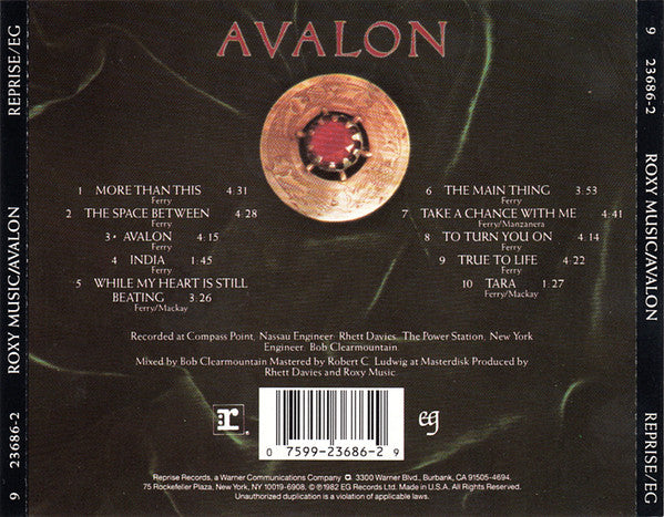 Roxy Music : Avalon (CD, Album, RE)